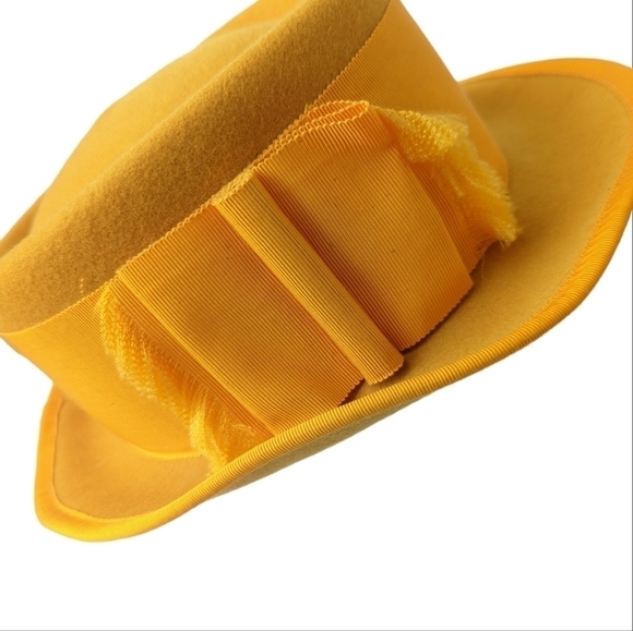Vintage Simon Chang mustard yellow hat - Picture 7 of 9